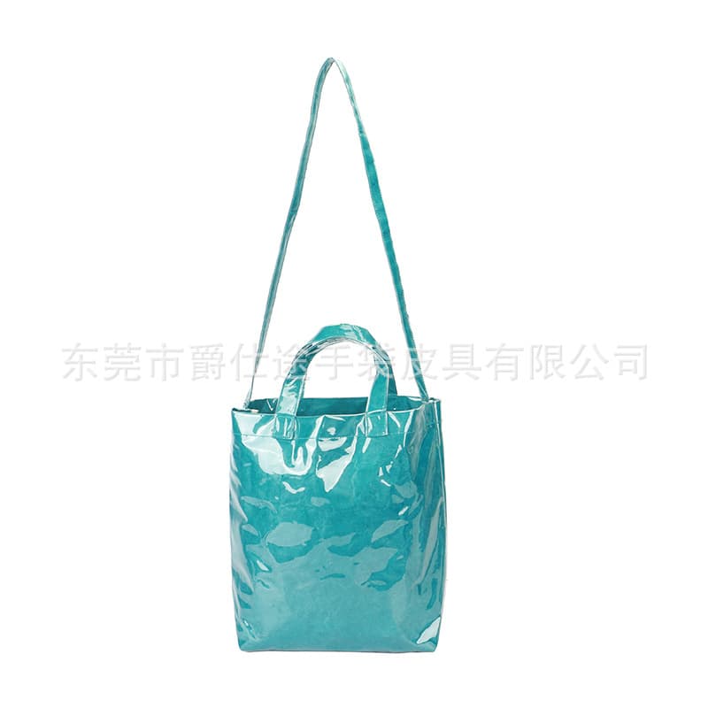 Euro-American Minimalist Tyvek Tote - Waterproof Eco-friendly Shoulder Bag, Creative Double-Layer Handled Bag