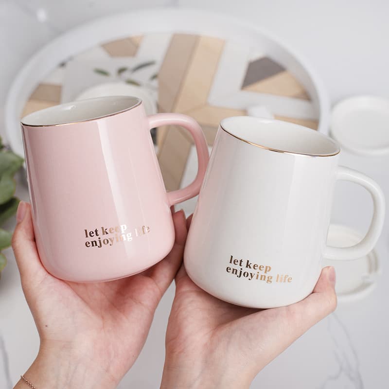 Creative simple breakfast cup, universal couple home coffee cup, solid color student universal mugs ceramic mug