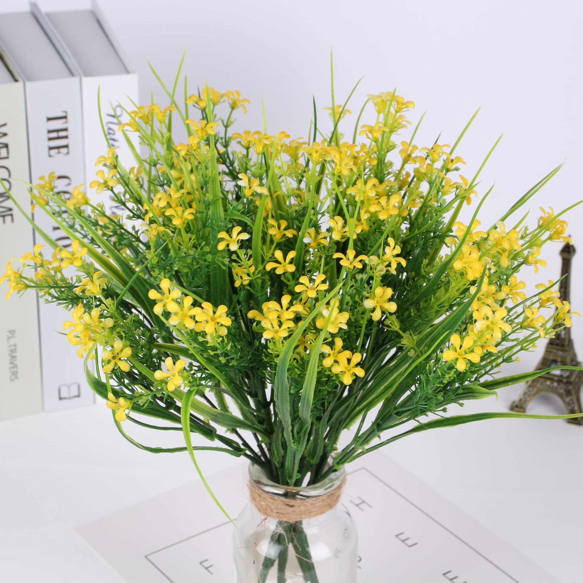 Artificial plant plastic flowers, five-branched Murraya paniculata, artificial baby's breath, home decoration, wedding decorations.