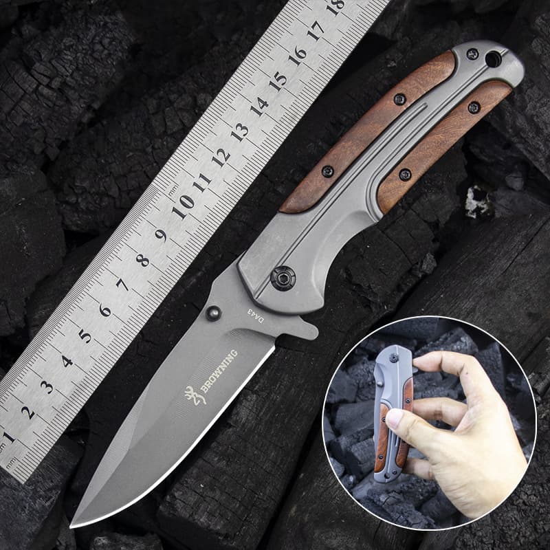 Outdoor Sharp Folding Knife Camping Self-Defense Portable Hunting Military Knife Rescue Survival Knife Pocket Folding Blade
