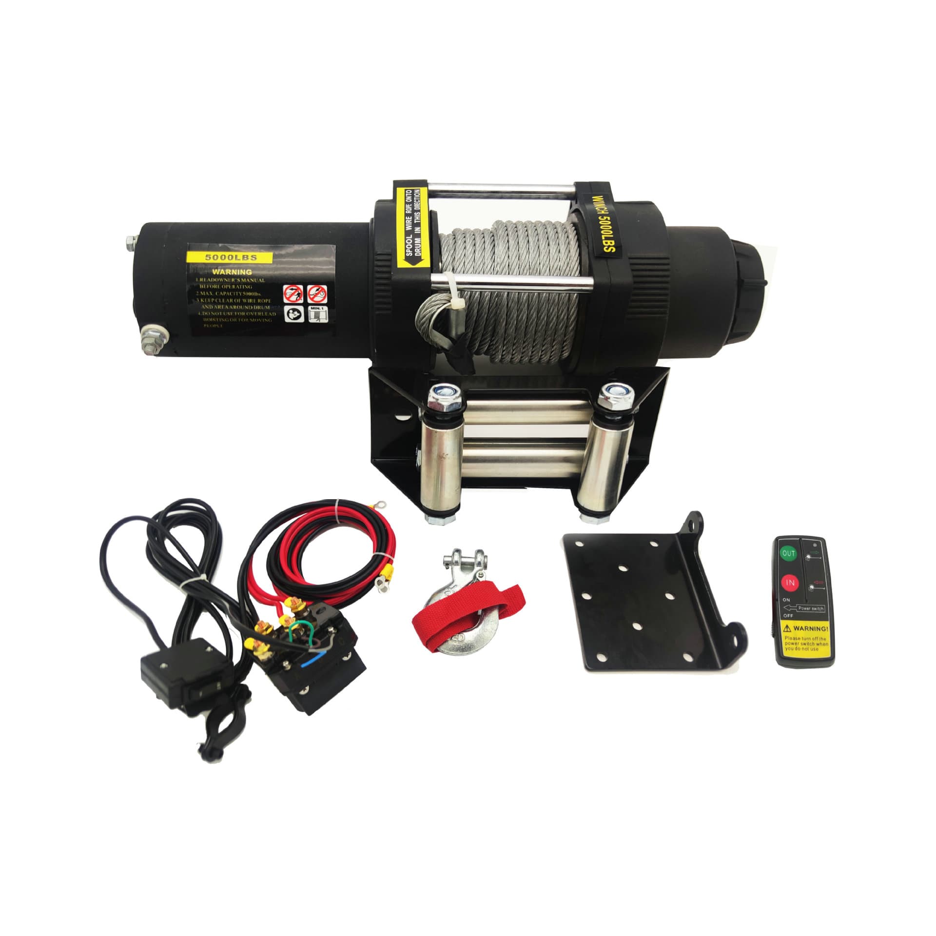 Factory Direct 12V/24V 5000lb Electric Winch, Towing Winch, Portable Winch