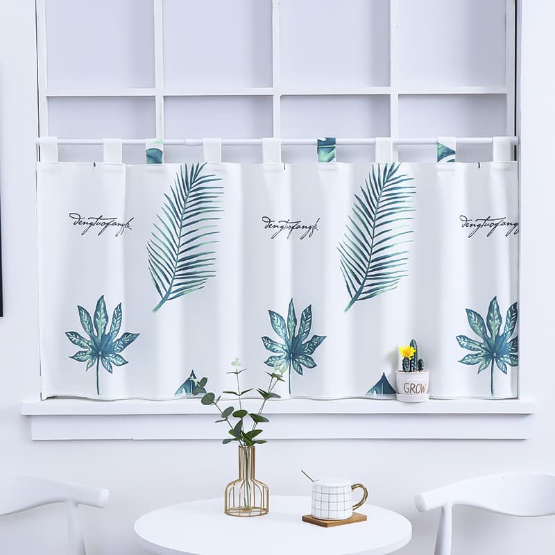 Waterproof Kitchen Bathroom Air Conditioner Door Curtain Polyester Fiber Roman Blind Half Obstructed View New Chinese Style