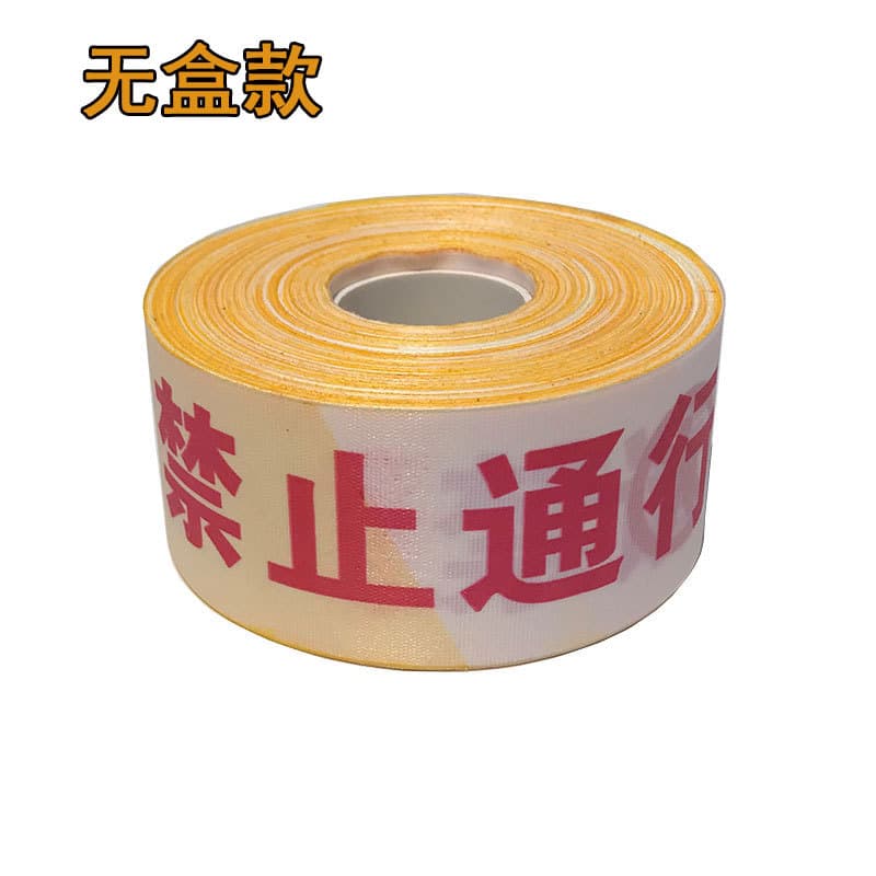 Warning Tape Barrier 100m Construction Safety Thickened Reel Type 50m Roll Type Polyester Canvas Warning Tape Boundary Rope