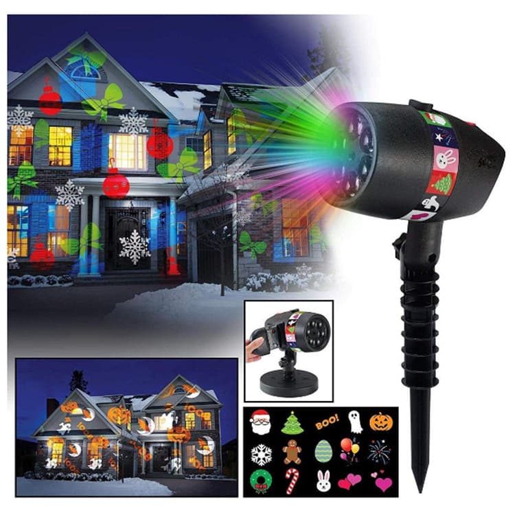 Christmas Projection Light Star Shower 12 Patterns LED Garden Light Stage Light Halloween Laser Light