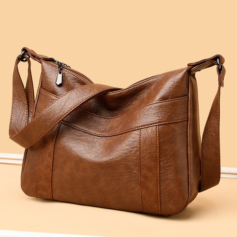 2023 New Fashionable and Attractive Women's Bag Soft Leather Middle-aged Women's Mother's Bag Large Capacity Shoulder Bag Crossbody Bag Backpack