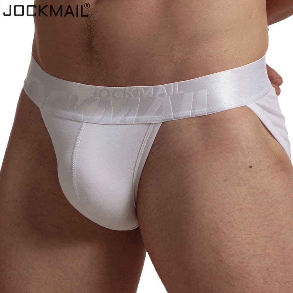 Men's High Split Triangle Cotton Underwear Breathable Absorbent Pure Color Low Waist Seamless Comfortable Innerwear JOCKMAIL