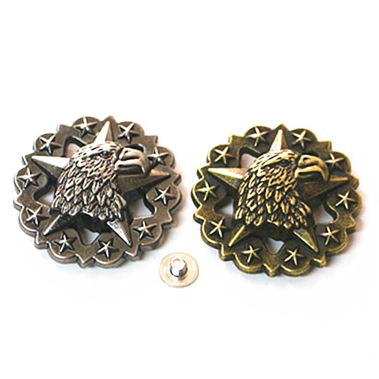 3D Eagle Head Purse Buckle Decorative Buckle Vintage Wallet Buckle Handmade Screw Buckle Coin Buckle Factory Direct Luggage Accessories