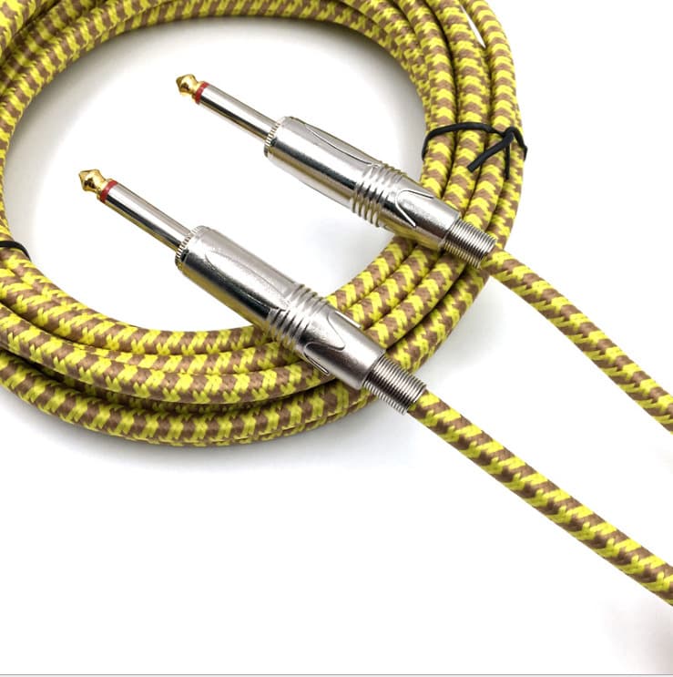 6.5mm Male-to-Male Microphone Cable for Acoustic Guitar, Electric Guitar, Bass, and Electric Box, Audio Cable
