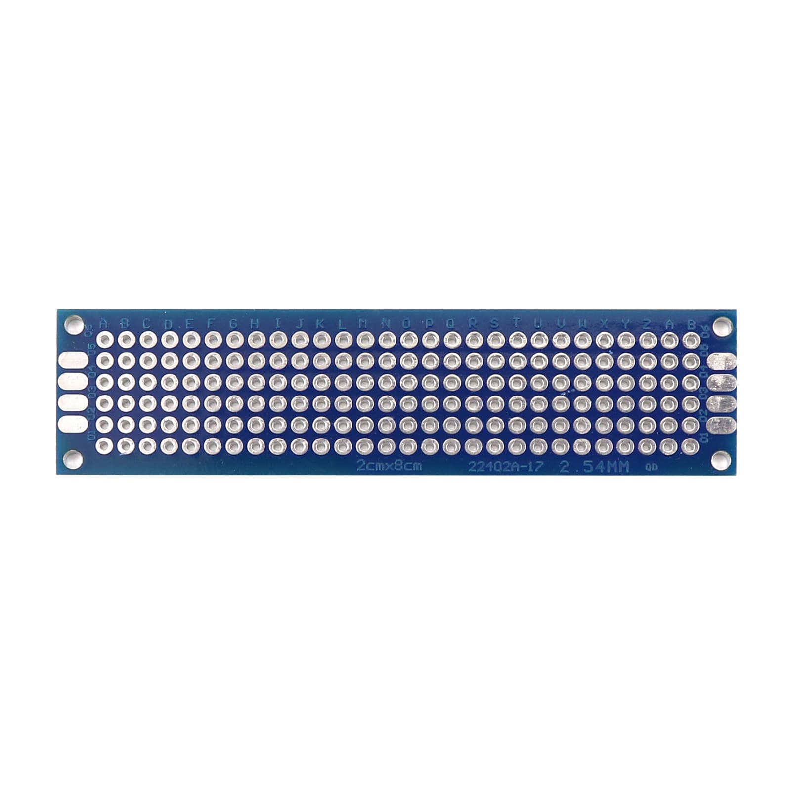 2*8CM Wholesale PCB Blue Oil Universal Board Perfboard Double-Sided Tin-Plated Fiberglass Epoxy Experimental Board