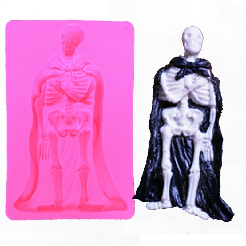 Halloween Skull Ghost Angel Fondant Silicone Mold Cake Decoration Mold DIY Baking Mold Clay