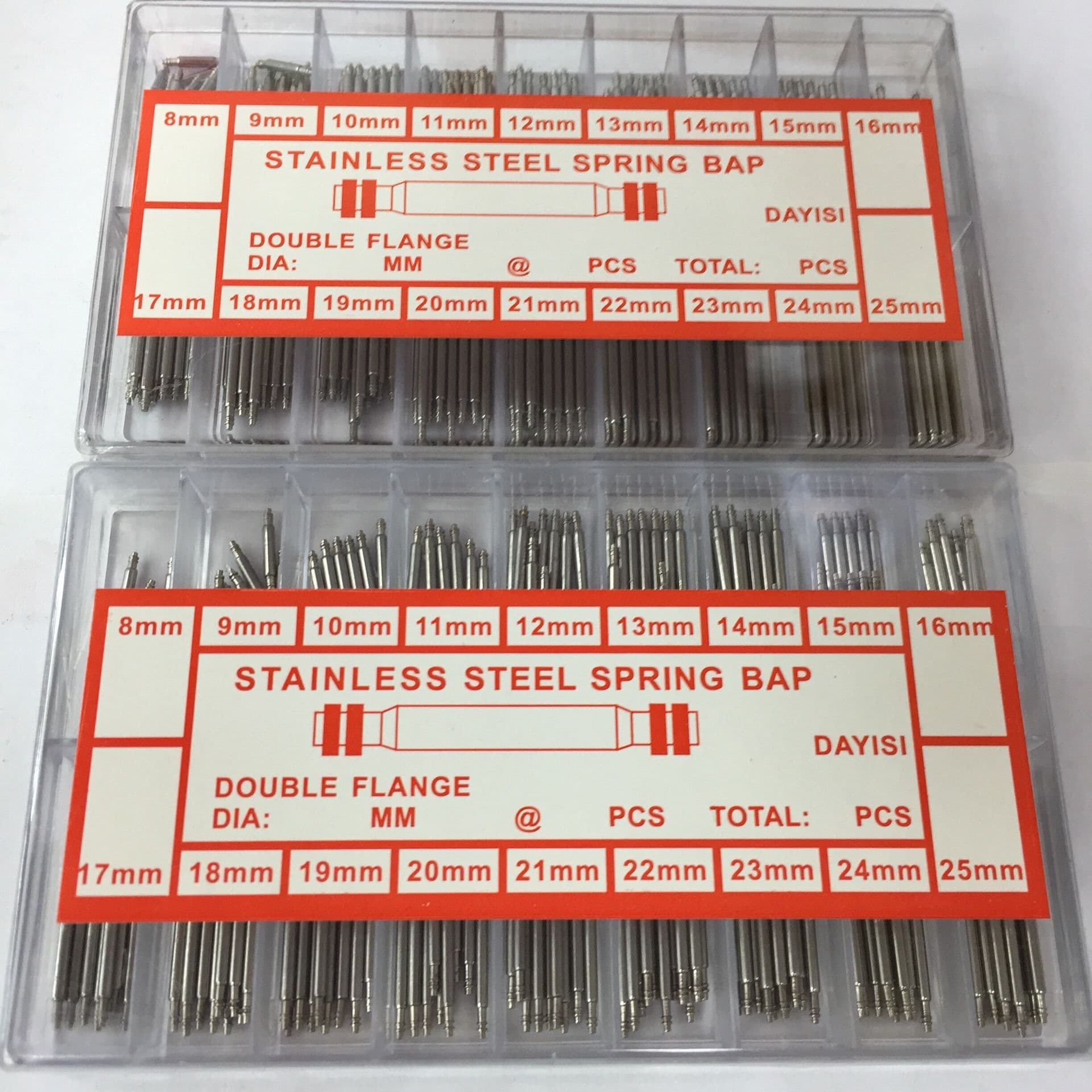 All steel raw ears, boxed raw ears, watch accessories spring pins, watch lug pins, strap spring pins 8~25mm