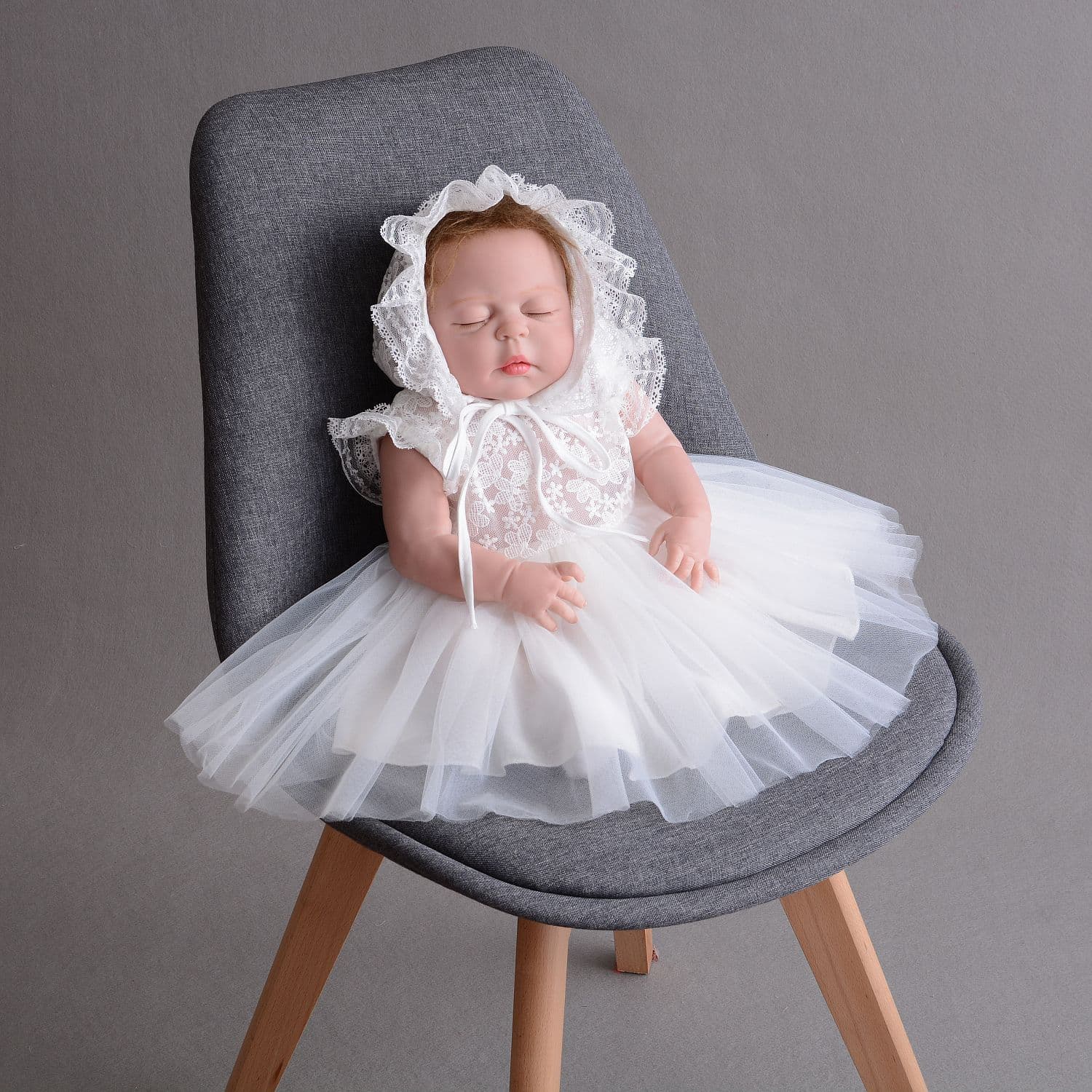 Lightweight Breathable Lace Baby Girl Dress Princess Style Summer Wedding Dress Floral Pattern Cotton Lining A-Class Safety