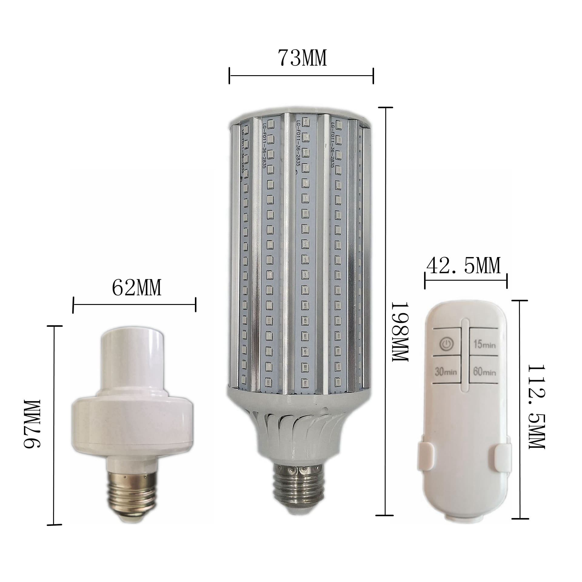 LED UV Corn Bulb 15W20W30W for Home and Office UV Lamp