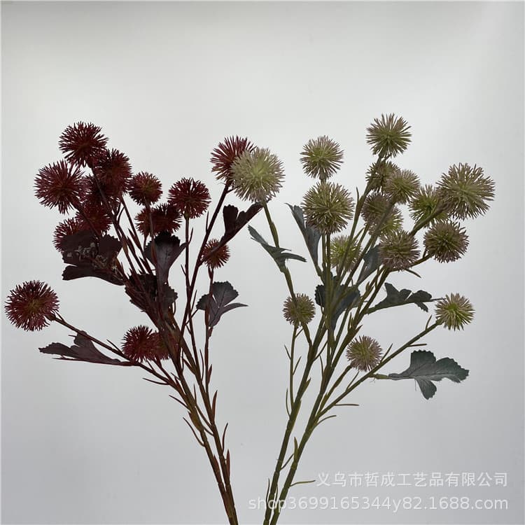 Artificial Dandelion Flowers for Living Room Decoration, Plastic Flower Arrangement, Chestnut Fruit Table Centerpiece Home Decor