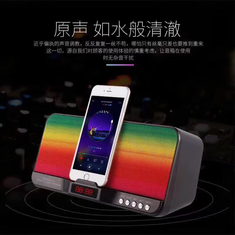 Cross-Border Hot Selling A-19 Dual Speaker Phone Stand Bluetooth Speaker Portable Painted Wireless Audio High Volume
