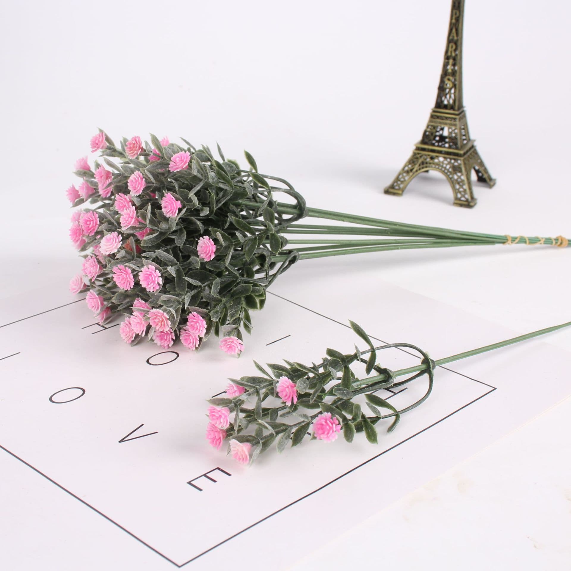 Cuttable Mini Potted Plant Single Stem Full Bloom European Style Artificial Flower Powder Full Bloom Soap Flower