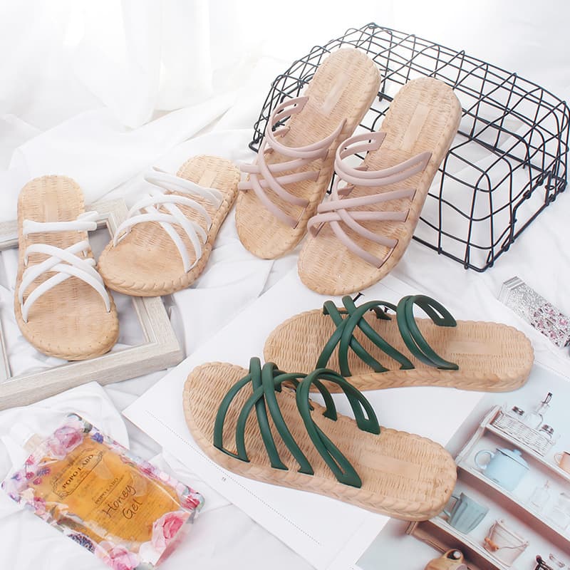 Custom Home Slippers for Women, Summer Indoor Bathroom Soft Sole Sandals, Trendy Ins Beach Shoes