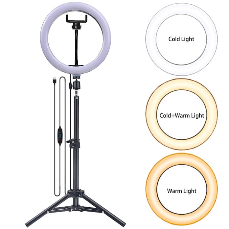 Amazon Cross-border 26cm/10-inch LED Selfie Ring Light for Live Streaming Beauty Fill Light