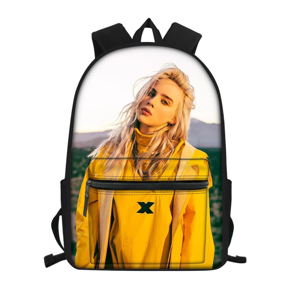 AliExpress Backpack for School Season Singer Billie Eilish Custom Pattern Backpack for Elementary Students European and American Style