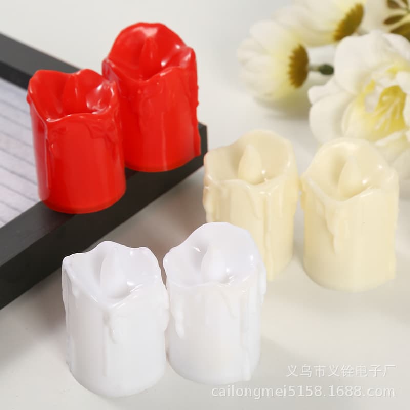 Cross-border Home Proposal Red LED Simulation Tear Electronic Candle Light Romantic Glow