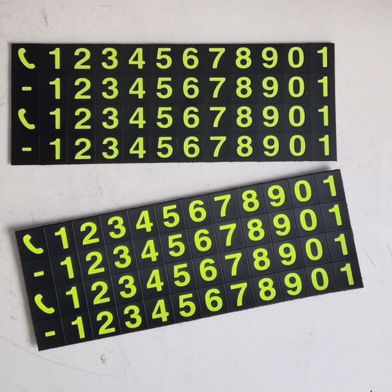 Factory Direct Glow-in-the-Dark Rubber Magnetic Number Plates for Temporary Parking