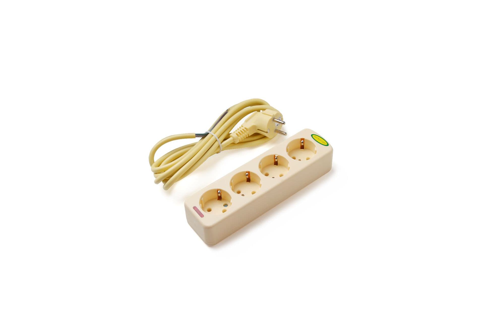 【Factory Supply】European 4-Way Grounded Switch Socket with Extension Cord