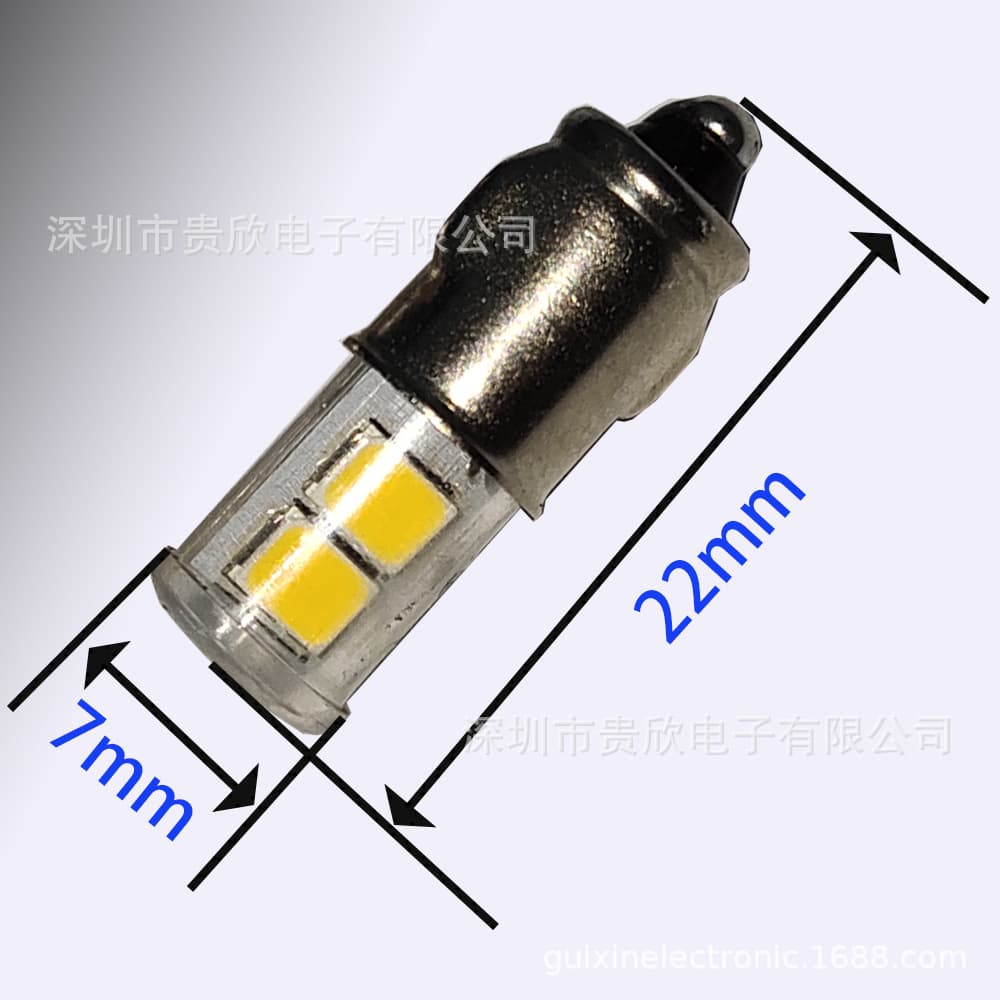 LED car instrument panel lights, BA7S indicator lights, high brightness white MF6 car instrument panel bulbs