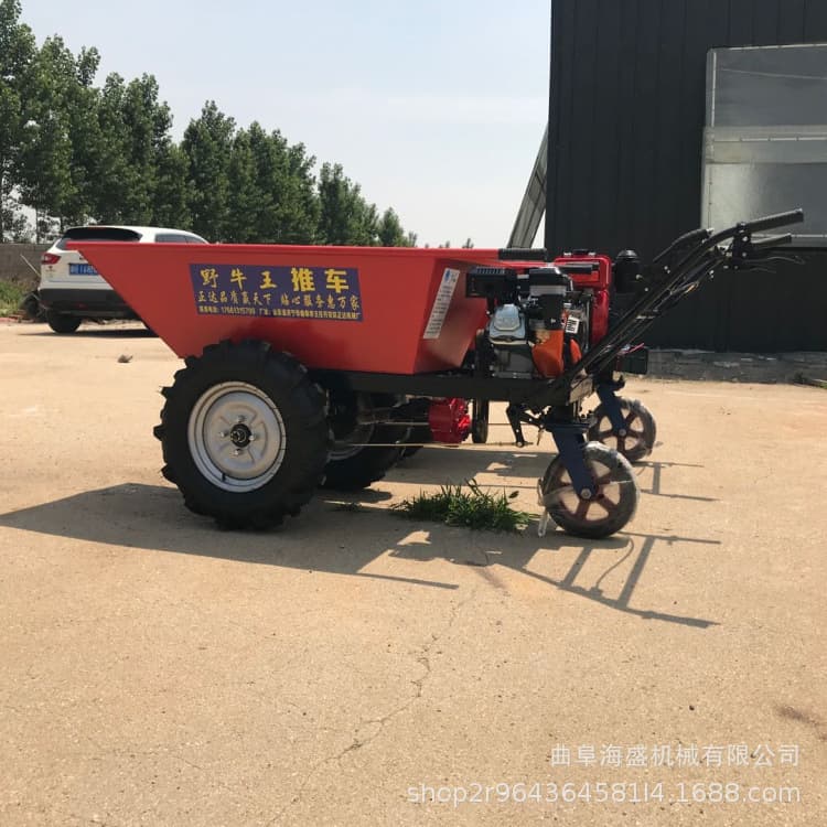 Self-Propelled Transport Truck, Gasoline Trolley, Construction Site Sand Pusher, Load Capacity 800 kg