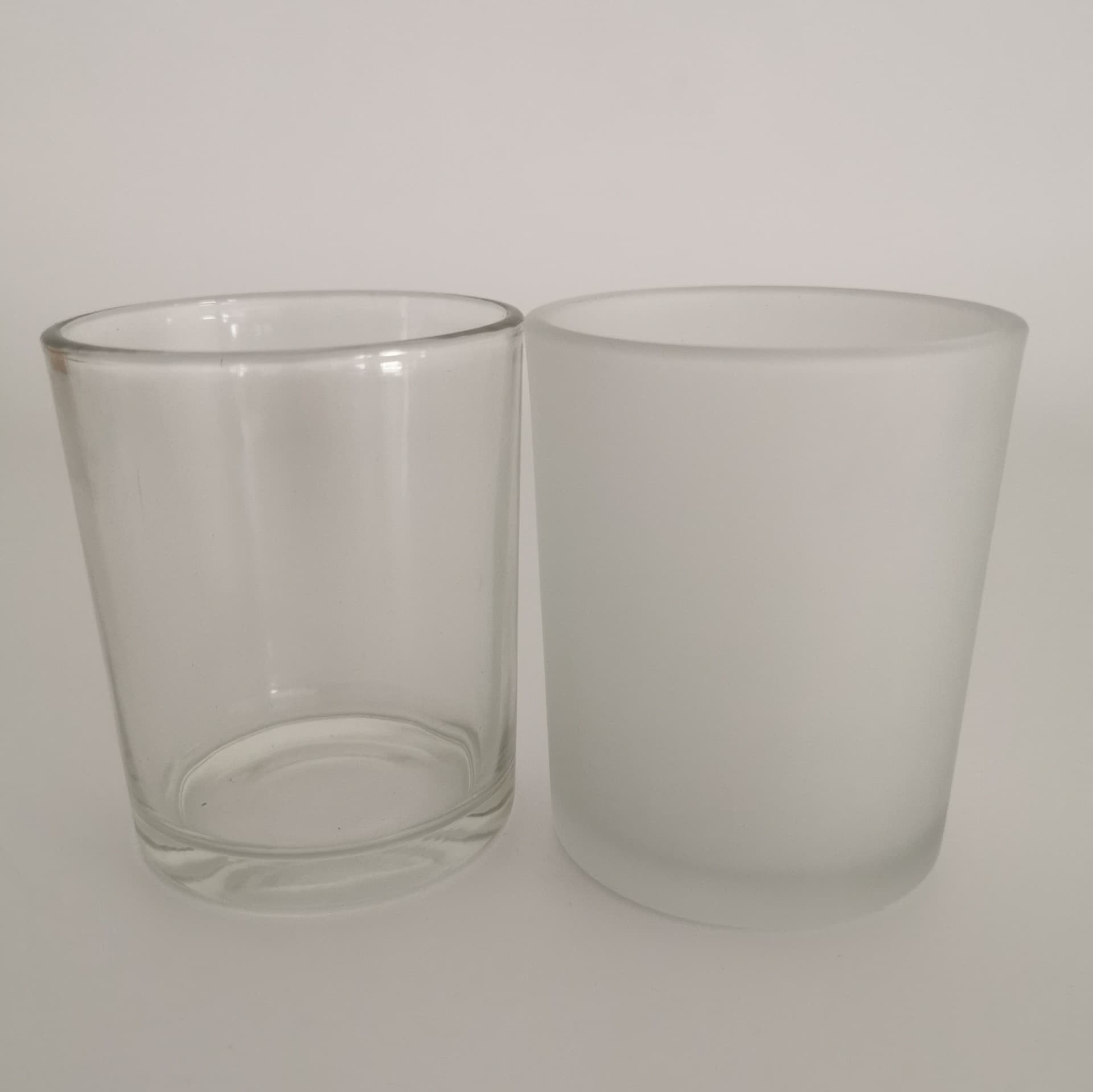 diy candle materials glass candle holder small round cup frosted cup aromatherapy wax container jelly candle cup