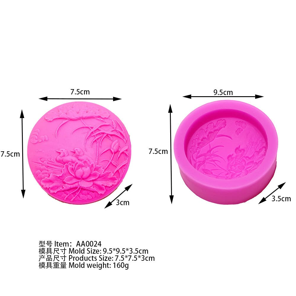 AA024 Handmade Soap Liquid Silicone Mold Cake Decoration Mold Essential Oil Cold Process Breast Milk Soap Mold