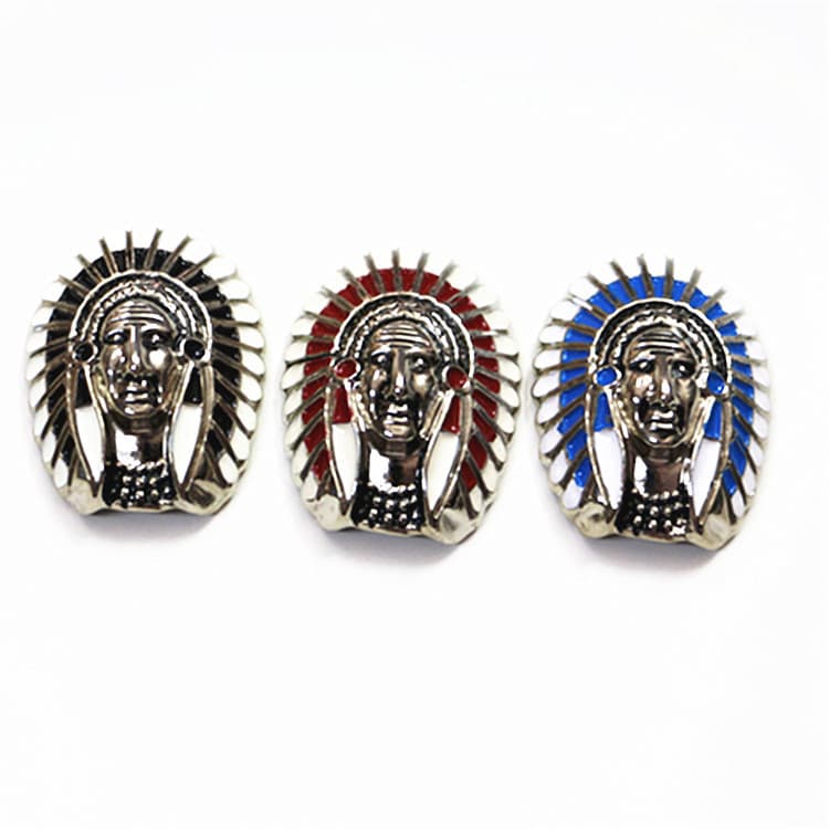 Indian-style wallet buckle, handmade DIY vintage leather goods decorative buckle, embossed alloy wallet buckle, factory direct sales.