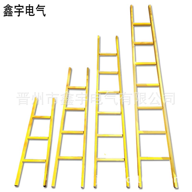Fiberglass Insulated Single Ladder, Electrician A-Frame Ladder, Engineering Ladder for Maintenance, Insulated Joint Straight Ladder