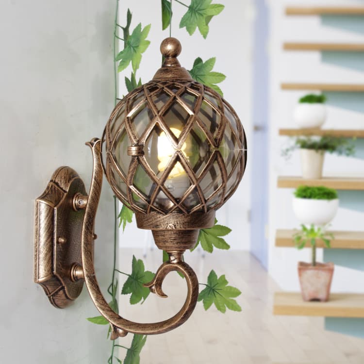 European Style Restaurant Aisle Lamp Home Courtyard Wall Lamp Outdoor Home Lighting Fixtures Wholesale Retro Waterproof Garden Lamp