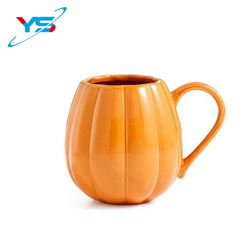 Factory Direct Halloween Harvest Festival Pumpkin Hand-Painted 3D Mug Craft Ornament Creative Gift Ceramic