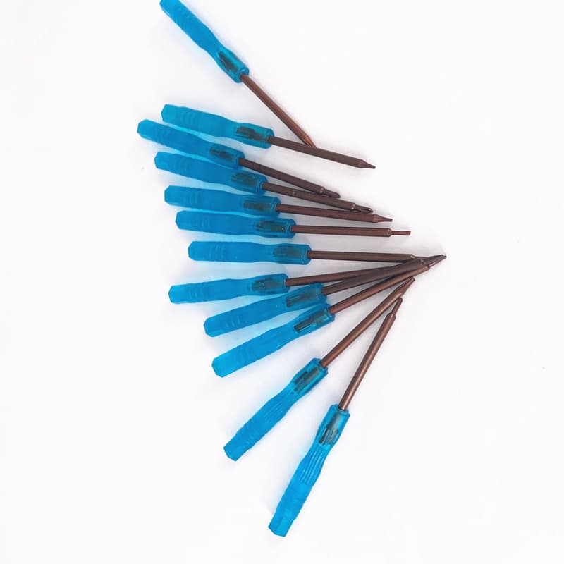 90mm Blue S2 Mini Screwdriver Set 14 Hardened Bits for Phone and Toy Repair