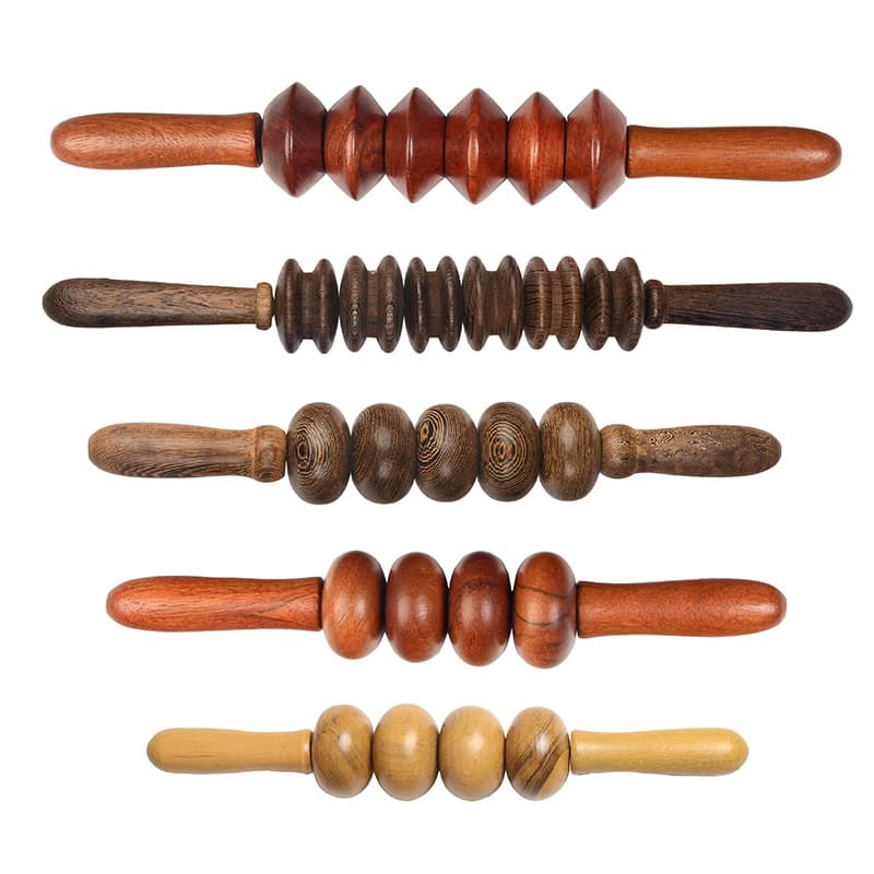 Wooden massage stick mahogany massage roller chicken wing wood hands pushing back wooden legs and stomach ball rolling back neck and shoulders