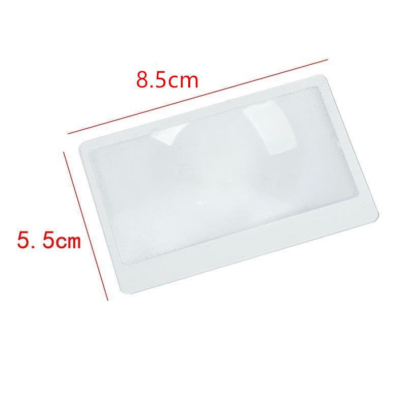 Cross-border Hot Selling Ultra-thin Card-style PVC 3x Fresnel Threaded Portable Business Card Magnifier Outdoor Ignition Tool