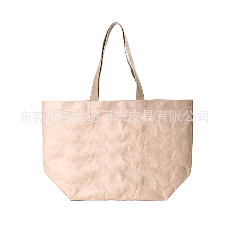 New stylish DuPont paper tote bag, casual and eco-friendly, with strong grip, waterproof and tear-resistant shopping bag.