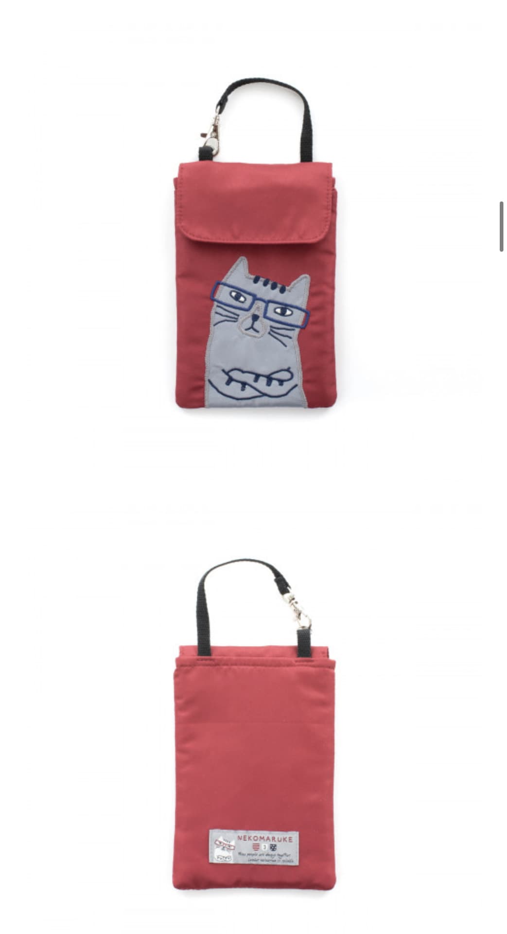 New Embroidery Cat Handbag Tote Wallet Phone Bag Cute Cartoon Keychain Card Holder Exported to Japan