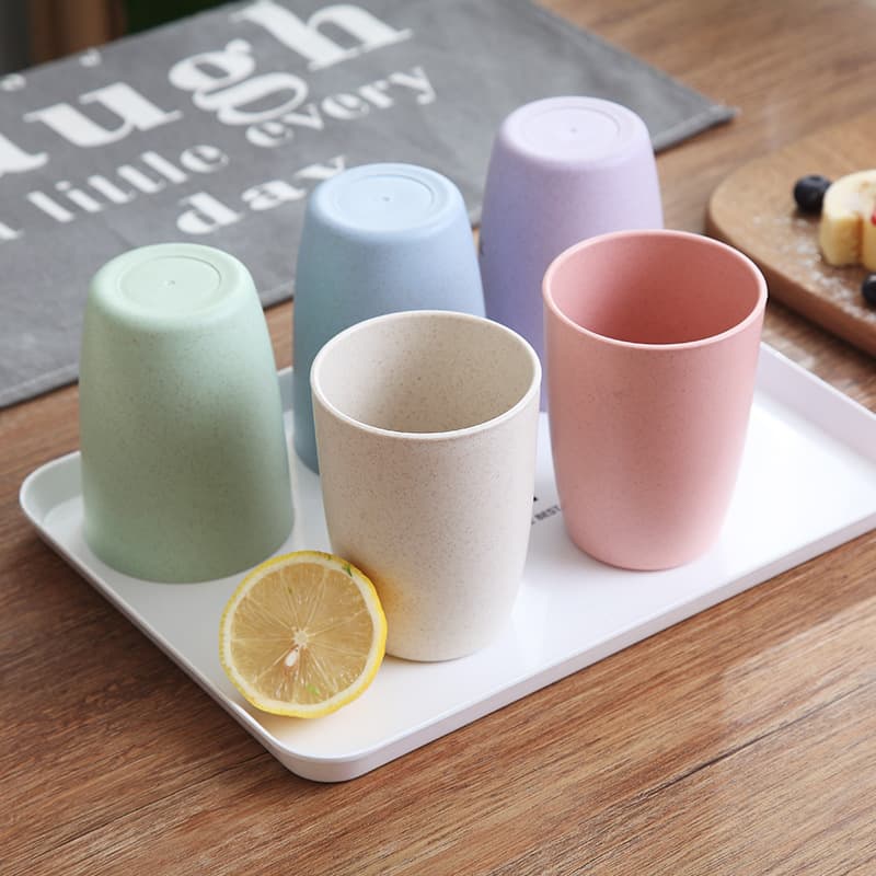 Thickened Wheat Straw Round Cup Milk Cup Mouthwash Cup Household Couple Toothbrush Cup Wheat Scented Water Cup Wholesale