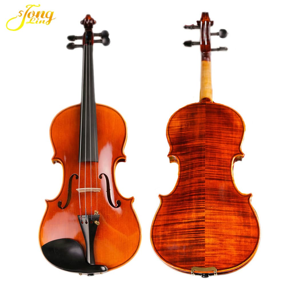 Premium Tiger-Stripe Solid Wood Violin Handcrafted Maple Violin Market Value $350