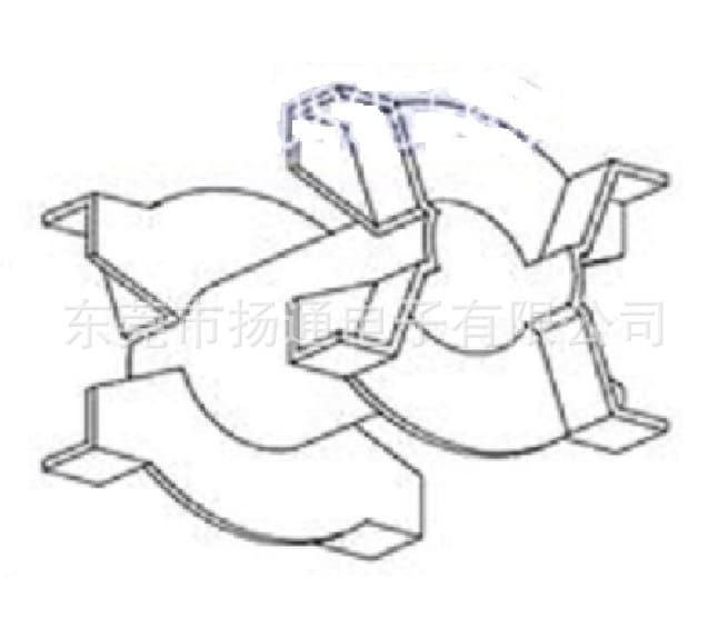 PQ40 power supply frame, PQ4040 transformer frame, pinless...
