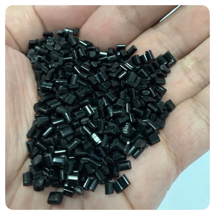 PPO Black Flame Retardant Medium Temperature Recycled Plastic Pellets, Premium Black Pigmented Pellets