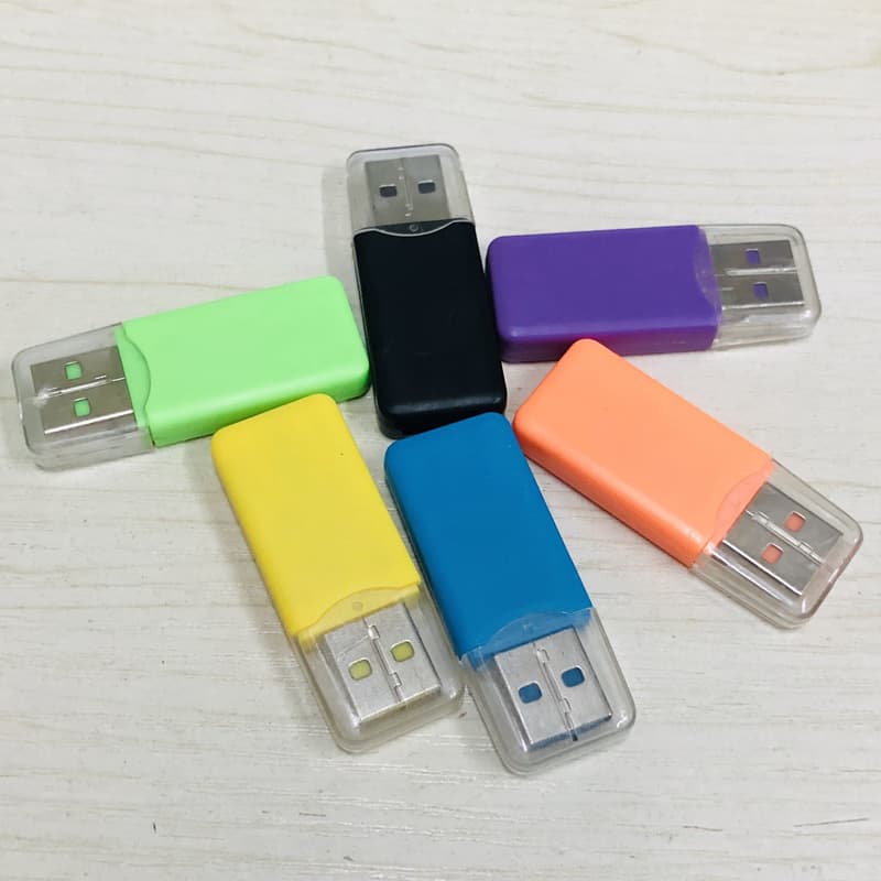 Factory Direct Ice Cool Card Reader Mobile TF Card Reader USB 2.0 High-Speed Memory Card Reader
