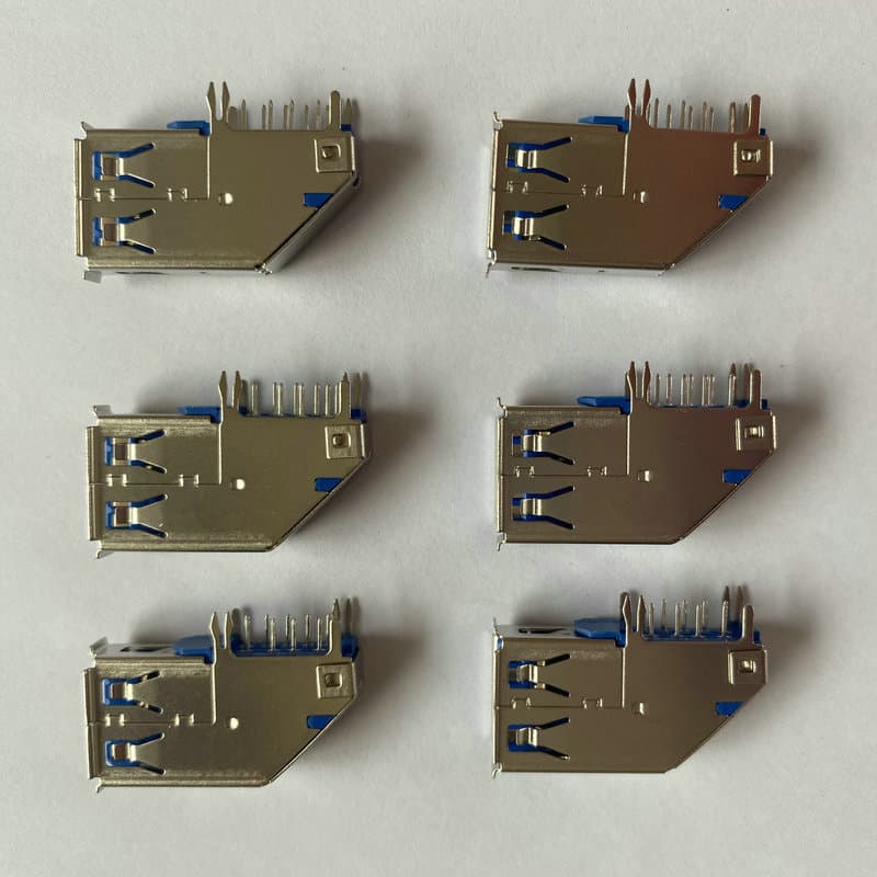 USB 3.0 Side-Insert Female Connector Factory Wholesale AF Side-Insert Connector Female 90-Degree Side-Insert USB Female Connector