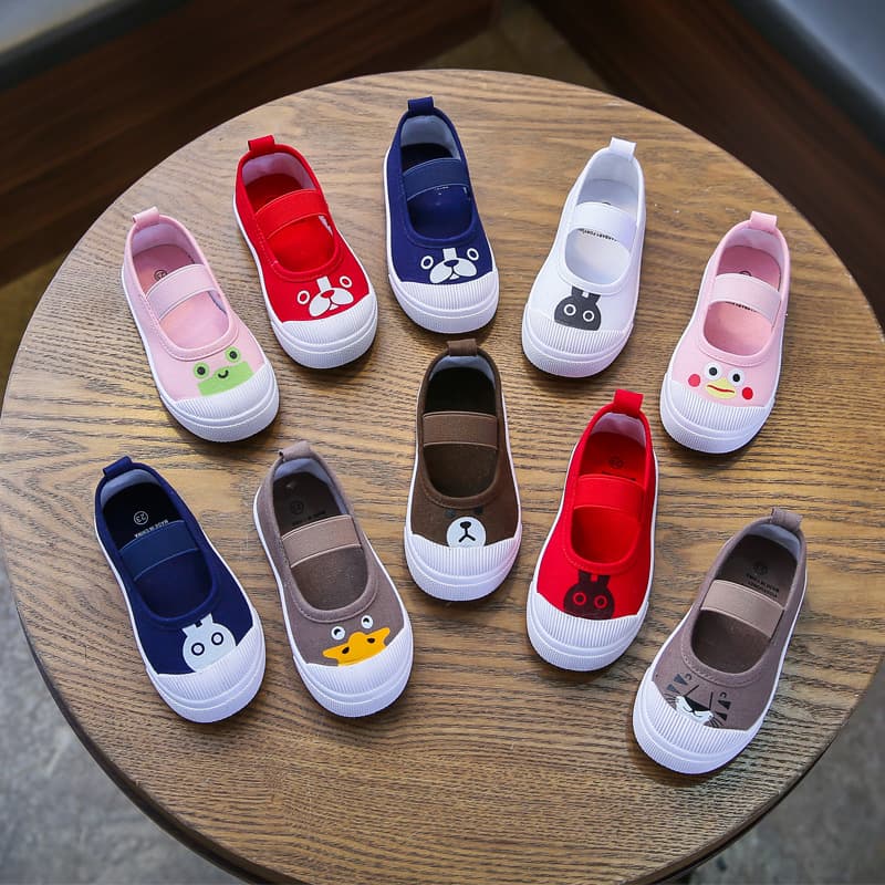 Children's Shoes 2023 Spring/Autumn Kindergarten Indoor Canvas Shoes Student Shoes Boys and Girls Soft Sole Wholesale
