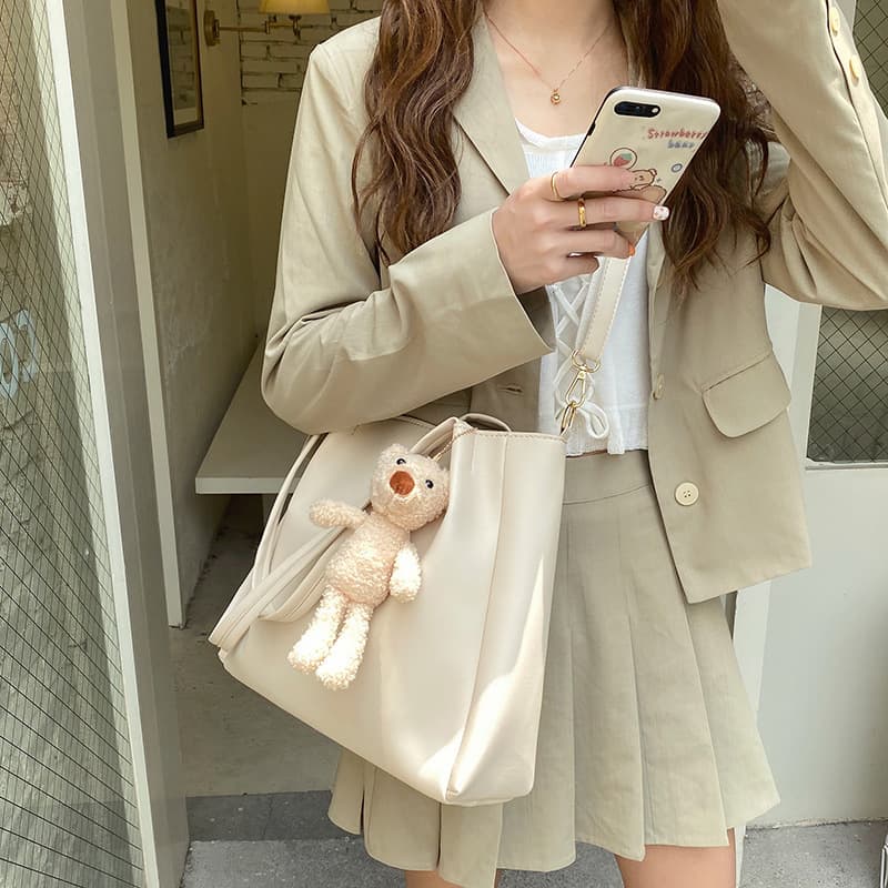Women's crossbody bag, casual large capacity shoulder bag, 2025 new trendy Korean version simple tote handbag.