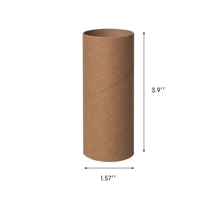 Ready-to-ship outer diameter 4cm, wall thickness 1mm, height 3.9 inches, customizable educational DIY eco-friendly kraft paper tubes.