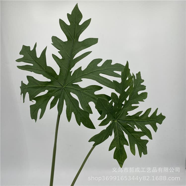 Ins-style Nordic Artificial Monstera and Papaya Leaves, Realistic Green Decor for DIY Arrangements