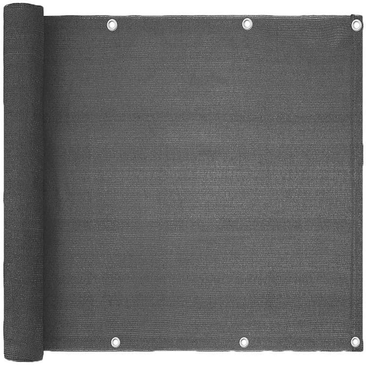 Gray Striped Balcony Fence Net, Gray Balcony Privacy Net, Balcony Net, Balcony Shade Net HDPE Material